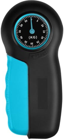 Dynamomètre de Main Numérique 55kg en Abs, Noir Bleu