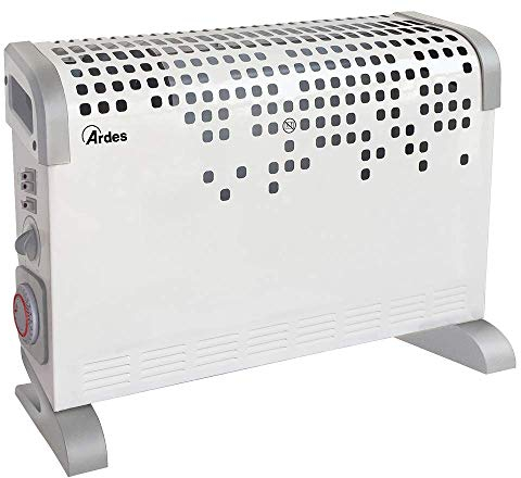 ARDES | AR4C03T Termoconvettore Elettrico TURBINE TIME 1600/1800W, Stufa Elettrica per Riscaldare Casa e Ufficio, Termoconvettore Con Timer 24H e Termostato, Termo Convettore Aria Calda 3 Potenze