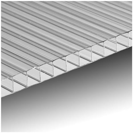 Slide and Grow Plaque Polycarbonate Alvéolaire avec Protection UV 640 x 980 mm 6 mm Transparent