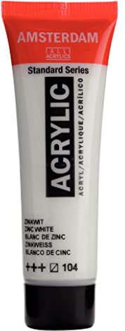 Amsterdam Standard Series Acrylic Tube 20ml Zinc White 104 (17041040)