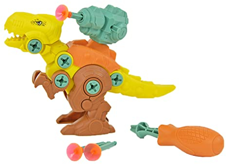 Kögler 90506 - DIY Bau-Set Robo-Dino im Ei, T-Rex Spielfigur, Dinosaurier-Figur mit Katapult und Saugnapf-Pfeilen, zum Bauen und Spielen, coole Geschenk-Idee für Kinder ab 3 Jahren