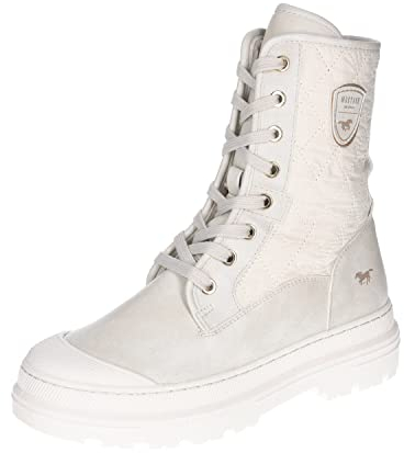 MUSTANG Damen Stiefeletten Weiß, Schuhgröße:EUR 40