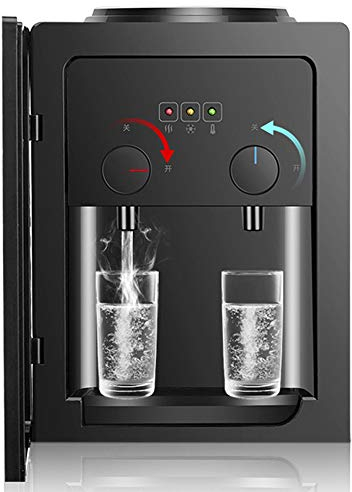 Dispensador de agua eléctrico, 550 W, 220 V, dispensador de agua caliente y fría, calentamiento rápido, máquina con puerta antipolvo compatible con cubos de agua de 3,5 L, 5 L, 10 L y 18,9 L