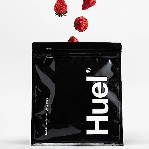 Huel Black Edition High Protein Complete Meal Replacement, 17 Meals, Strawberries & Cream Flavour, 40g of Protein Per Serving, Ready Meals, Vegan Protein Powder, Gluten-Free, Non-GMO