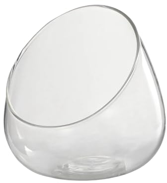 #N/A/a Cuenco de Corte Inclinado, jarrón de Cristal, Plato de, Tarro de Fruta, Cuenco de terrario de Cristal para Mesa