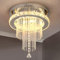 Deckrico Kristall Kronleuchter 30cm Moderne LED Deckenleuchte Unterputz Beleuchtungskörper für Küche, Schlafzimmer, Flur (Variables Licht)