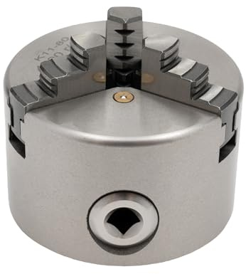Precisions 3 bakfoder, drivsäcksfoder, svarvchuck självcentrerande 3-backs roterande chuck för slipmaskiner, fräsmaskiner, borrmaskinstillbehör, etc (80 mm)