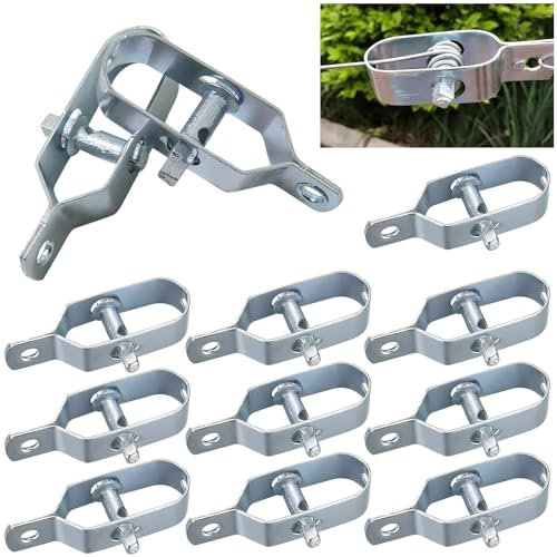 Drahtspanner verzinkt, 12 Stück Drahtspanner 90mm Zaunspanner Verzinkt, Drahtspanner Anthrazit Maschendraht, Maschendrahtzaun Spanndraht, Drahtzaun Spanner für Knotengeﬂechtzaun, Weidezaun