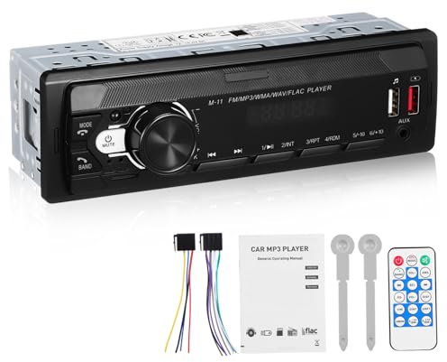 MOLUCKFU Reproductor De Coche Radio para Coche Receptor De Audio para Camión Radio Retro Vintage Sistema Estéreo para