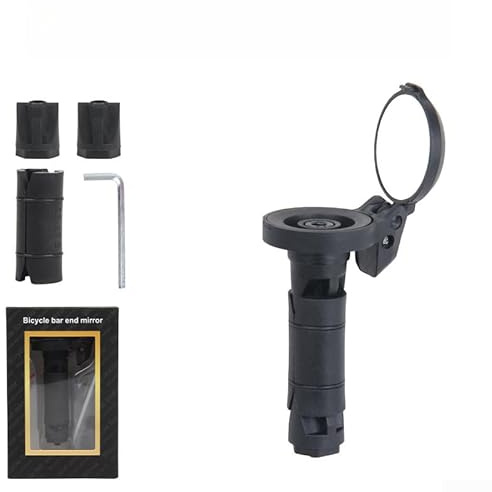 Gdfnmogo Mountain For Bike Bar End Mirror with 360 Degree Rotation and Wide-Angle Acrylic Lens for Safety Rearview Visibility, Compatible with 16-22mm Handleb(A)