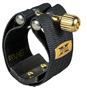 Rovner Versa X Series Premium Tenor/Baritone Slim/Alto Large Saxophone Ligature for Metal Mouthpeices X-3ML - Black/Gold