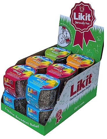 Likit Horse Treats Assorted 650g (box of 12) | Flavours include Apple, Mint, Carrot & Cherry | Likit for Horses