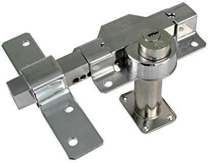 Amig - Cerrojo de Sobreponer para Puertas - Con Cilindro Redondo de Seguridad - 88 x 153 mm, Cilindro Interior 34 mm y Exterior: 70 mm - Incluye 5 Llaves de Punto - Acero Martele
