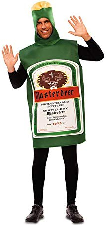 EUROCARNAVALES Masterdeer Flaschen-Kostüm für Erwachsene - Grüne Reh-Kostüm für Abschlussparty