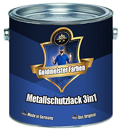 Färger Metallskyddslack 3-i-1 högkvalitativ metallfärg 3-i-1 färgval metallskyddslack för inomhus- och utomhusbruk metall järn zink aluminium stål (20 L, Mossgrön (RAL 6005)) Goldmeister