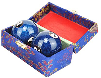 hdhuad Un par de Bolas de Salud Chinas, Bolas de Masaje de Bolas de Esmalte Baoding para Terapia de Manos, Ejercicio y Alivio del estrés