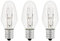 E12 7W Ampoule de Remplacement, Blanc Chaud 2700K, 40LM, AC 230V, Ampoules incandescentes, pour lampe d'orientation, Veilleuse, Lot de 3