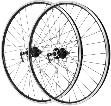 TESUGN 29 tums mountainbike balanscykel set, aluminiumfälg skivbroms MTB-cykelsats, snabbkoppling framhjul bakhjul svart cykel hjul