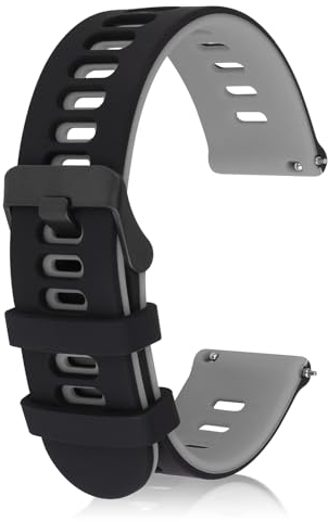 Amaxiu Silikon-Uhrenarmband Mit Schnellverschluss - Universal Sport-Ersatzband Für Männer Und Frauen, Schwarze Schnalle, 9.8+12.6cm Lang