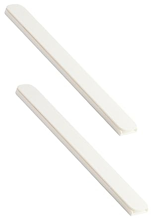 KOMBIUDA 4Stücke Selbstklebende Schubladenführungen Schubladenschienen Schubladenleitbleche Weiß für Einfache Installation und Reibungsloses Öffnen und Schließen