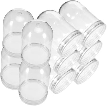 Cabilock 10pcs Clear Plastic Water Globes for Crafts Fillable Christmas Snow Globe High Transparency for Embellishments and Decoration for Holiday Projects and
