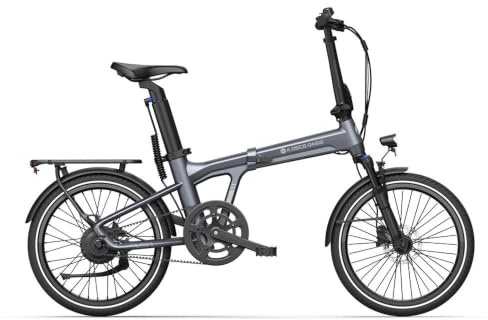 ADO Air20Pro Folding EBikes, EBike for Adults, 20 Electric Bike, Belt Drive, Bafang Motor, ECO and SPORT Mode, Disc Brakes, LCD Display, APP Intelligent, Battery Autonomy 100 km (Grey)