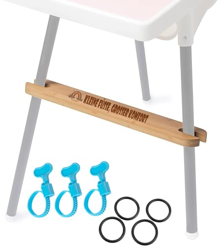 TAKONE Barnstol fotstöd kompatibel med IKEA Antilop bambu | Kompatibel med IKEA Antilop | Justerbar | bambu | halkfri | ergonomisk