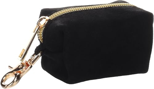 Flamingo Kotbeutelspender Sueda Schwarz – Praktischer Kotbeutelhalter für Spaziergänge, Leicht an der Leine zu Befestigen