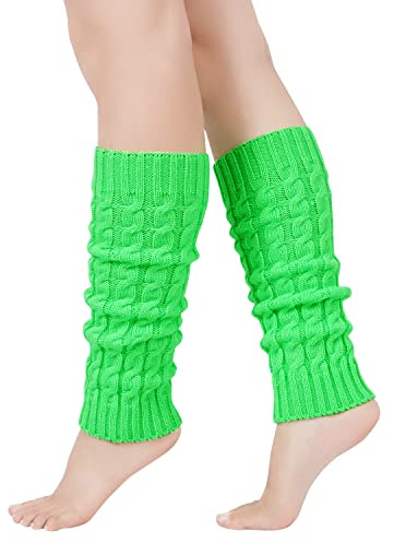 Jambière Femme Jambières Guêtres Chaud Tricotés Longues Chaussettes Chaudes d'Hiver pour Femme et Fille