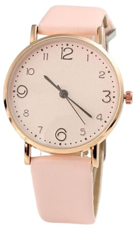 Klockor för kvinnor – analoga kvartsdamklockor | armbandsur med analoga kvartsarmband | bekvämt trendigt tidsverktyg med mjuk rem för affärsresa utomhusskola, Rosa, Refer to description, Unisex