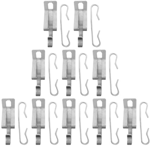 Lurrose Kit de 20 Clips de Câble Extérieurs en Aluminium pour Gouttières et Toiture, Crochets Givrés et Entretoises pour Câbles Chauffants, Fixation Solide pour Équipements de Chauffage