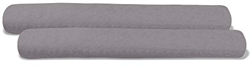 aqua-textil Classic Line Baumwoll Kissenbezug 2er-Set 20 x 120 cm dunkel grau Seitenschläferrolle Bezug Jersey Kissenhülle. Kopfkissenüberzug. Pillowcase. Bettkissen. Kopfkissenbezug. Reißverschluss