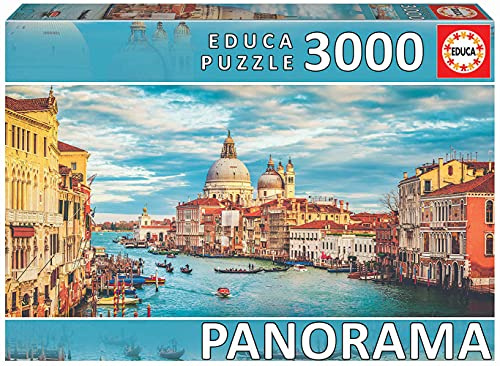 Educa - Puzzle da 3000 pezzi per adulti | Canal Grande di Venezia. Serie Panorama. Misura: 120 x 85 cm. Include servizio pezzi mancanti. Consigliato a partire dai 14 anni (19053)