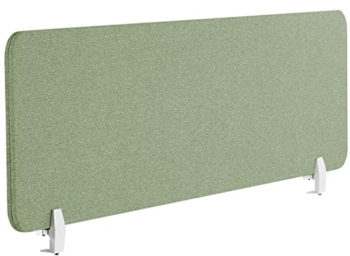 Beliani Pannello Divisorio Fonoassorbente per scrivania in PET verde 160 x 40 cm