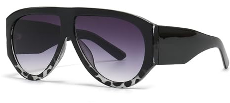 OSAGAMA Vintage Oversized Sunglasses Oval Pilot Glasses Oversized Sunglasses for Men and Women, gray, Large