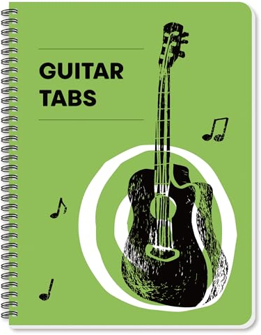 INKNOTE Guitar Tablature Notebook Blank Music Tabs Journal for Composition Songwriting and Recording of Yous Song Paperback 11.2 X 8.3inch