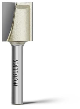 WOBLLMX Fraise de nettoyage du sol avec tige de 6 mm, diamètre de 13 mm, longueur de travail 20 mm, lame en carbure de tungstène durable et tranchante pour outil de travail du bois