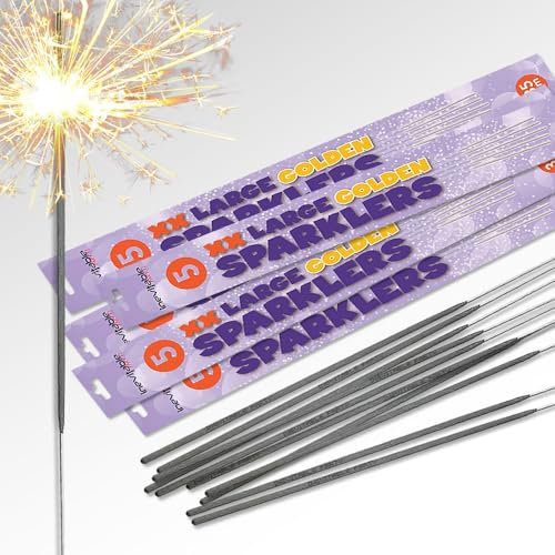 Inevitable Party 35cm (14) XX Large Golden Sparklers | Classic Golden Effect Sparkles (50)
