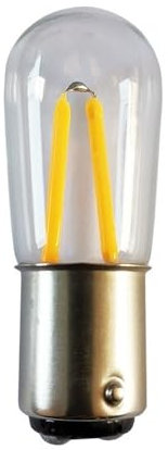 Fengyan Bombillas domésticas, Paquete de 50 Bombillas LED de filamento DC12V B15S/B15D T20, Fuente de luz Decorativa Iluminación doméstica(Warm White,1.5W 12V B15D)