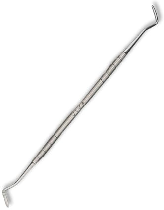 Double Sided Nail Curettes – Professional Stainless Steel Cuticle Pusher & Cleaner – Ingrown Toenail Tool – Pedicure & Manicure Instrument – Durable & Sharp – by Viva Instruments
