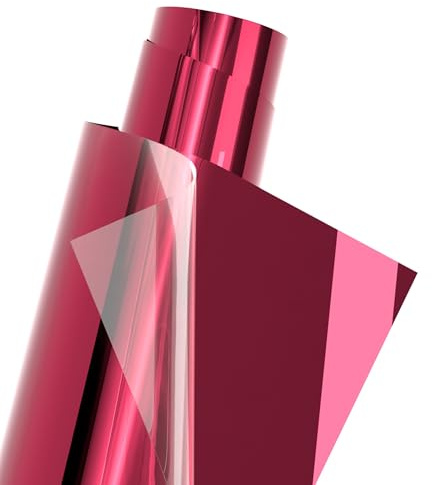 Likcut Metallic Pink Heat Transfer Vinyl for T-Shirts 12 x 6ft Iron on Vinyl Roll Compatible with All Cutter Machine, HTV Heat Press Vinyl-Easy to Cut & Weed for Fabric Design
