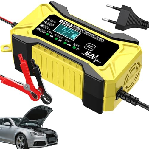 Lnhgh Cargador de Batería de Coche,Portátil 12V Mantenedor Inteligente De Acumulador - Accesorios Electrónicos Automotrices para Vehículos Marinos E Industriales