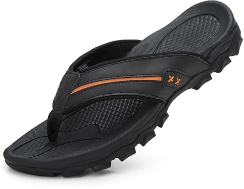ARRIGO BELLO Chanclas Hombre Flip Flops Chancletas Sandalias Verano Beach Vestir Antideslizante Piel Cuero Talla 41-46