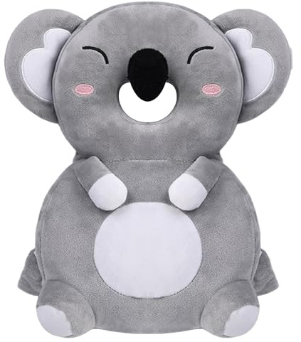 Baby Head Protector Backpack, Shock-Absorbent Toddler Head Protector with Adjustable Straps, Gray (Includes Chest Strap) Baby Backpack for Walking