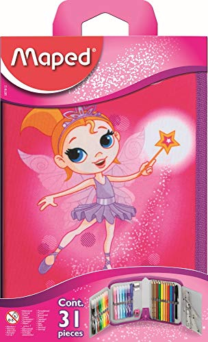 Maped 967812 SchLeretui Fairy, aus Polyester, Pink, BefLlt