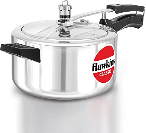 HAWKINS Classic CL40 Schnellkochtopf aus Aluminium, 4 l, klein, silberfarben