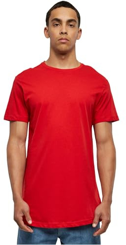 Urban Classics Herren Shaped Long Tee T-Shirt, Rot (fire red), L