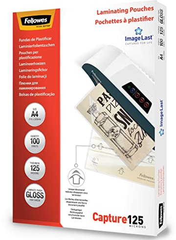 Fellowes Imagelast A4 125 Micron Laminating Pouch - 100 Pack, 5307407