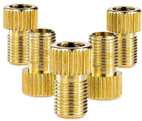 Drahtesel Fahrrad Ventil Adapter von DV SV auf Autoventil - Kfz Pumpe AV Ventiladapter (5er Set)