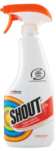 Shout Smacchiatore Bucato Spray Tripla Azione, 500 ml